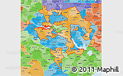 Political Shades 3D Map of ZIP codes starting with 290