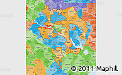Political Shades Map of ZIP codes starting with 290
