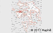 Silver Style Simple Map of ZIP codes starting with 290