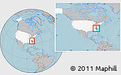 Gray Location Map of ZIP code 29045, highlighted country, highlighted state, within the entire country, hill shading