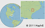 Savanna Style Location Map of ZIP code 29045