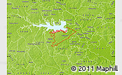 Physical Map of ZIP code 29072