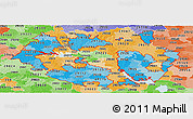 Political Shades Panoramic Map of ZIP codes starting with 291