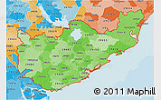 Political Shades 3D Map of ZIP codes starting with 294