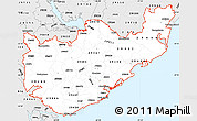 Silver Style Simple Map of ZIP codes starting with 294