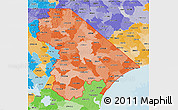 Political Shades 3D Map of ZIP codes starting with 295