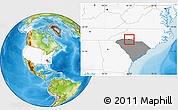 Physical Location Map of ZIP code 29702, highlighted country, highlighted state
