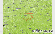 Physical Map of ZIP code 29702