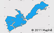 Political Simple Map of Charleston County, cropped outside