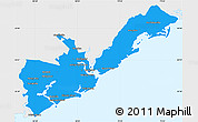 Political Simple Map of Charleston County, single color outside