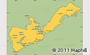 Savanna Style Simple Map of Charleston County, cropped outside