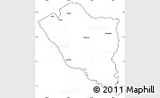 Blank Simple Map of Colleton County, cropped outside