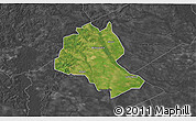 Satellite 3D Map of Lee County, darken, desaturated