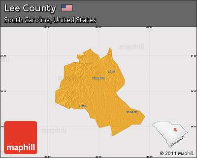 Political Map of Lee County, cropped outside