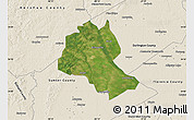 Satellite Map of Lee County, shaded relief outside