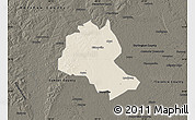 Shaded Relief Map of Lee County, darken
