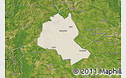 Shaded Relief Map of Lee County, satellite outside