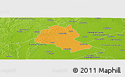 Political Panoramic Map of Lee County, physical outside