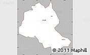 Gray Simple Map of Lee County, cropped outside