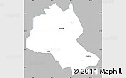 Gray Simple Map of Lee County, single color outside