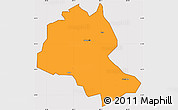 Political Simple Map of Lee County, cropped outside