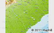 Physical Map of South Carolina