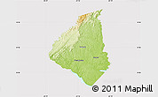 Physical Map of Oconee County, cropped outside