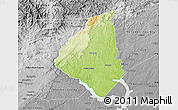 Physical Map of Oconee County, desaturated