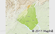 Physical Map of Oconee County, lighten