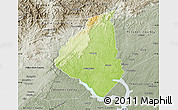 Physical Map of Oconee County, semi-desaturated