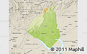 Physical Map of Oconee County, shaded relief outside