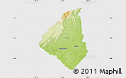 Physical Map of Oconee County, single color outside