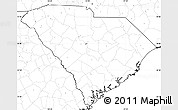Blank Simple Map of South Carolina, no labels
