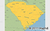 Savanna Style Simple Map of South Carolina