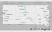 Gray 3D Map of South Dakota