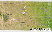 Satellite 3D Map of South Dakota