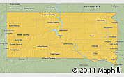Savanna Style 3D Map of South Dakota