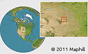 Satellite Location Map of ZIP code 57777