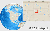 Shaded Relief Location Map of ZIP code 57777