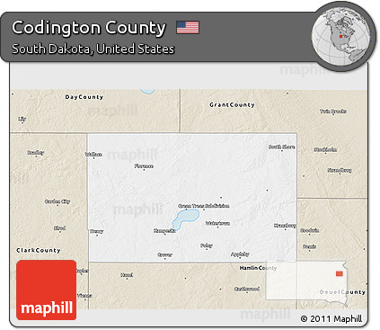 Classic Style 3D Map of Codington County