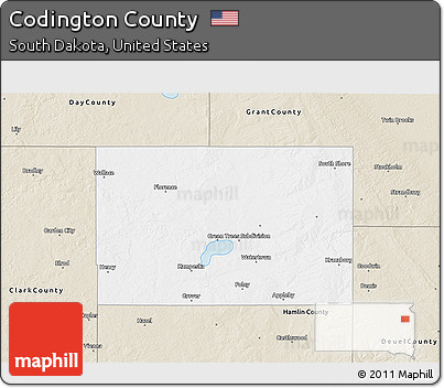 Classic Style 3D Map of Codington County