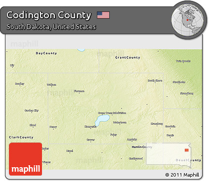 Physical 3D Map of Codington County