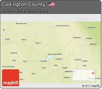 Physical 3D Map of Codington County