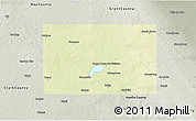Physical 3D Map of Codington County, semi-desaturated