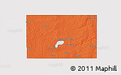 Political 3D Map of Codington County, single color outside