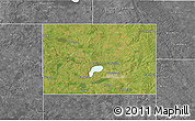 Satellite 3D Map of Codington County, desaturated