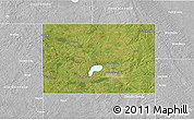 Satellite 3D Map of Codington County, lighten, desaturated