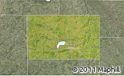 Satellite 3D Map of Codington County, semi-desaturated