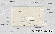 Shaded Relief 3D Map of Codington County, desaturated