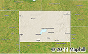 Shaded Relief 3D Map of Codington County, satellite outside